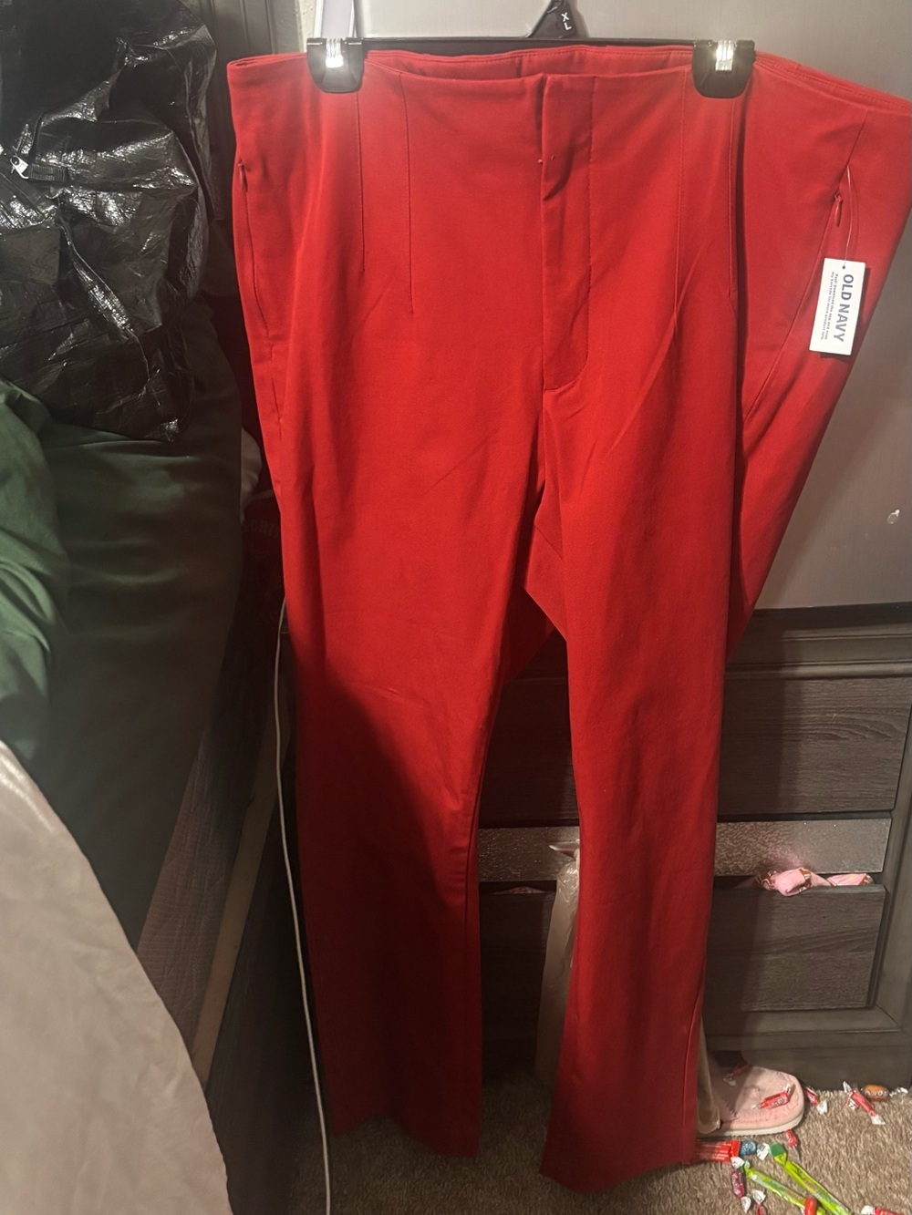 Old Navy Red Straight-Leg Women’s Trousers